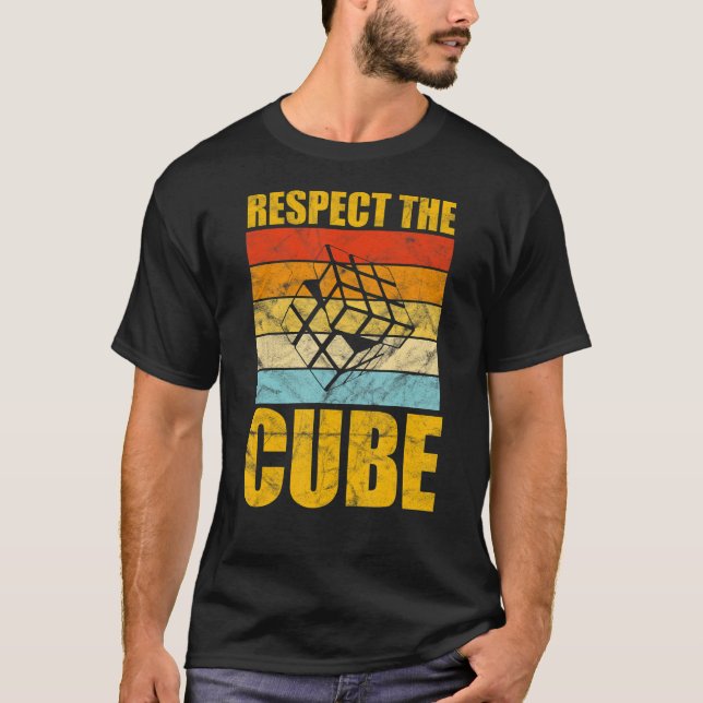 Camiseta Respeto El Cubo Rompecabezas Velocidad Cubing Juve (Anverso)