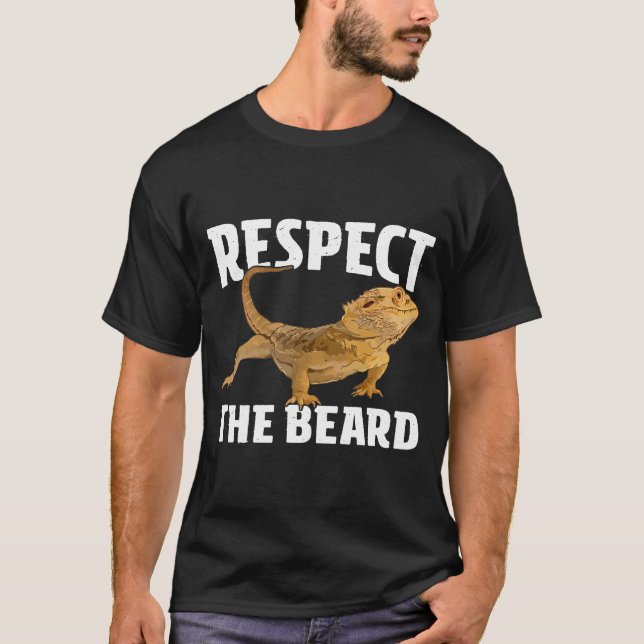Camiseta Respeto El Dragón De Barba Con Barba Papá Mamá (Anverso)