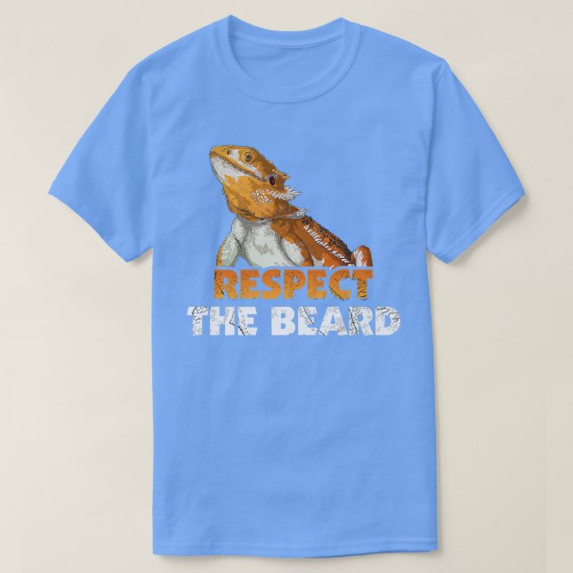 Camiseta Respeto El Dragón De Barba Tee Gracioso  (Diseño del anverso)