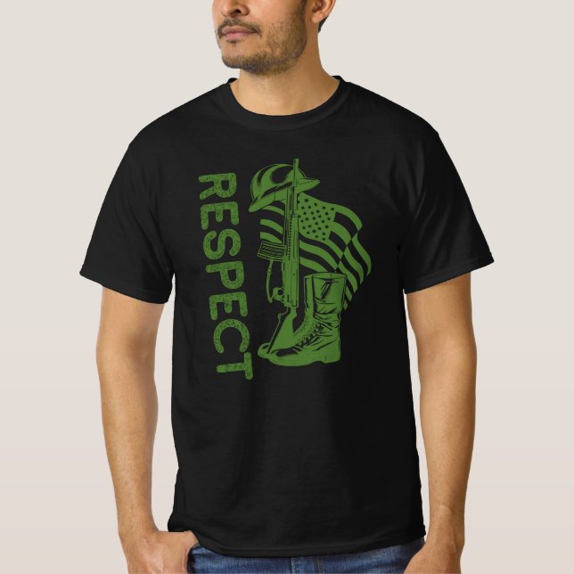 Camiseta Respeto, héroe de guerra del ejército de Estados U (Anverso)
