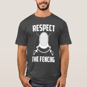 Camiseta Respeto la esgrima de espada divertida broma depor