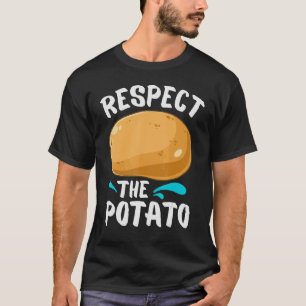 Camiseta Respeto La Verdura Graciosa De La Papa Para Los Ni