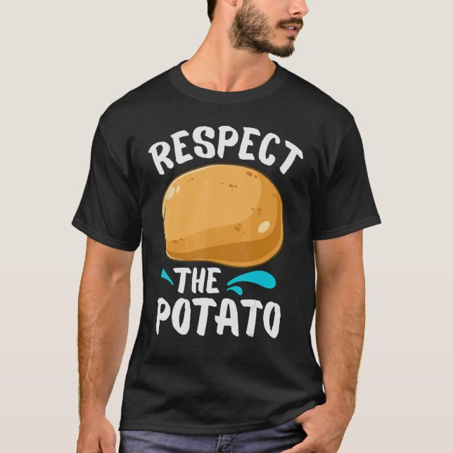 Camiseta Respeto La Verdura Graciosa De La Papa Para Los Ni (Anverso)