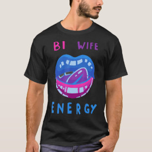 Camiseta Respeto Lgbtq Apoyo Lips Femeninas Bi Wife Energía