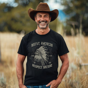 Camiseta Respeto Nativo Americano por la Naturaleza