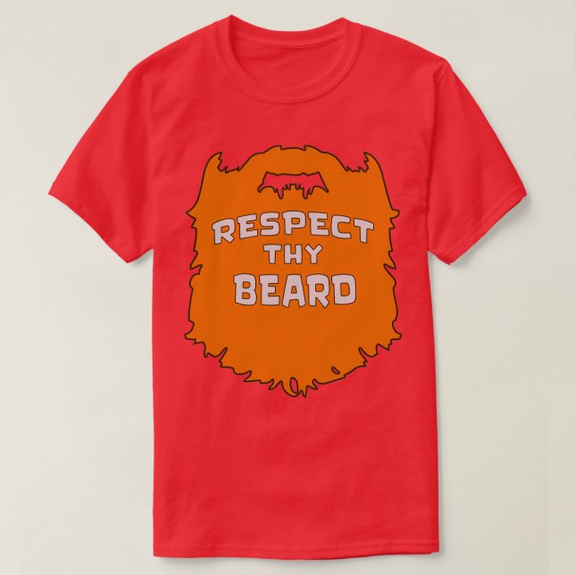 Camiseta Respeto tu Beard Ginger (Diseño del anverso)