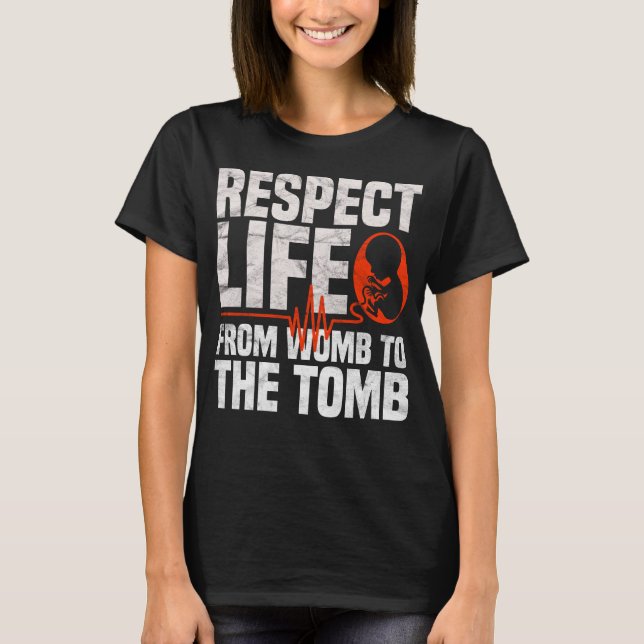 Camiseta Respeto vida a favor de la vida (Anverso)