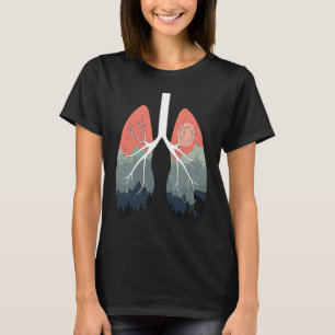 Camiseta Respira Aire Limpio Pulmón Ama Día de la Tierra Ro
