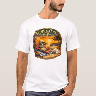 Camiseta Respira el Océano – Vive el Momento