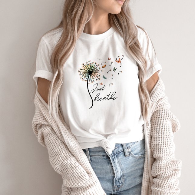 Camiseta Respira la flor y la mariposa (Subido por el creador)