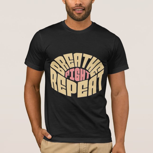 Camiseta Respira. Luchar. Repite. - Tipografía de resilienc (Anverso)