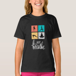 Camiseta respira yoga meditación negro