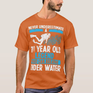 Camiseta Respiración de buceo Scuba de 70 años de edad