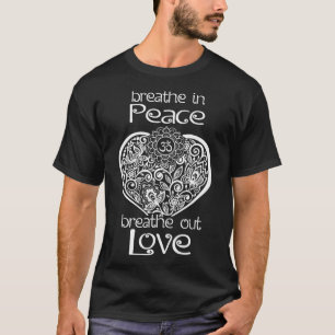 Camiseta Respiración de yoga en paz Respira amor