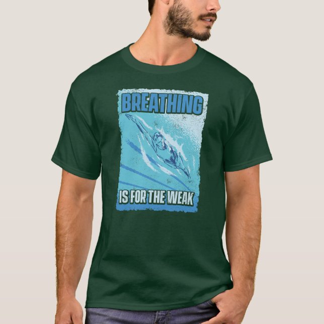 Camiseta Respirar Para Los Hombres Es Por El Debilidad De L (Anverso)