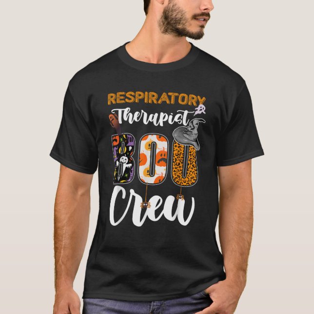 Camiseta Respiratory Therapist Boo Crew Ghost Therapy Hallo (Anverso)