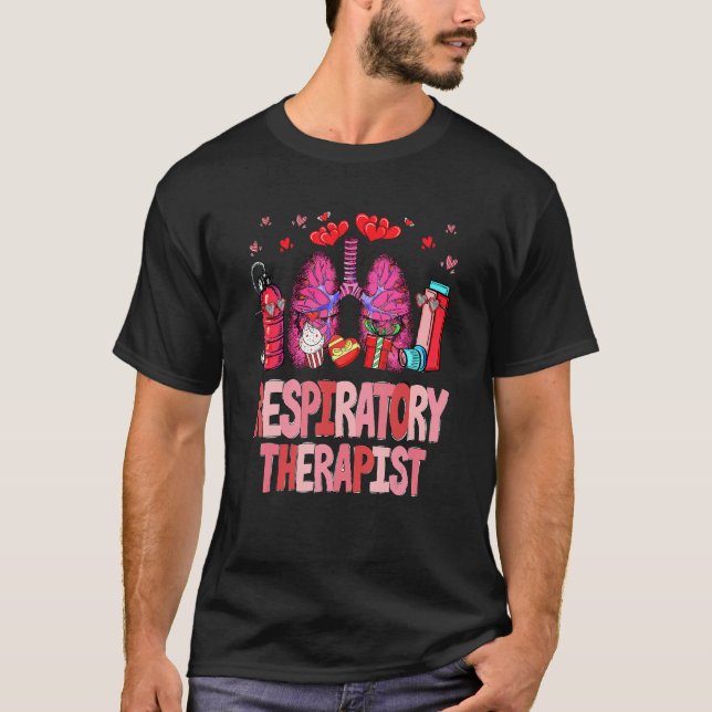 Camiseta Respiratory Therapist Oxygens Hearts Lungs Valenti (Anverso)
