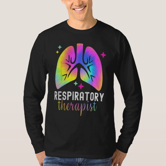 Camiseta Respiratory Therapy RT Therapist Tie Dye Lungs Cut (Anverso)