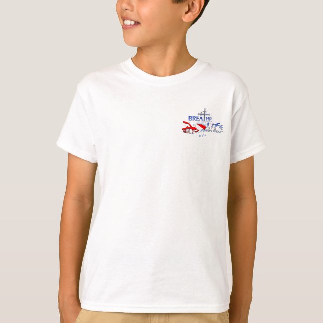 Camiseta respire el logotipo de la vida (Anverso)