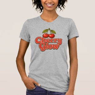 Camiseta Resplandor de Cereza Retro Gráfica de Cereza Vinta