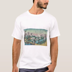 Camiseta Resplandor de tarde en el puente de Koganei por