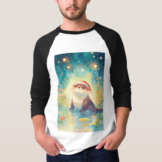 Camiseta Resplandor de vacaciones de nutria (Anverso)