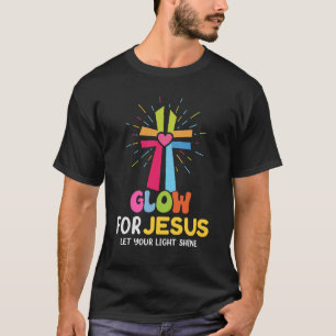 Camiseta Resplandor Por Jesús Que Tu Fe Brilla Ligera Cruce