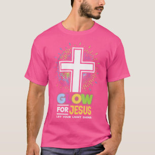 Camiseta Resplandor Por La Cruz Cristiana Jesús Tee Jesucri