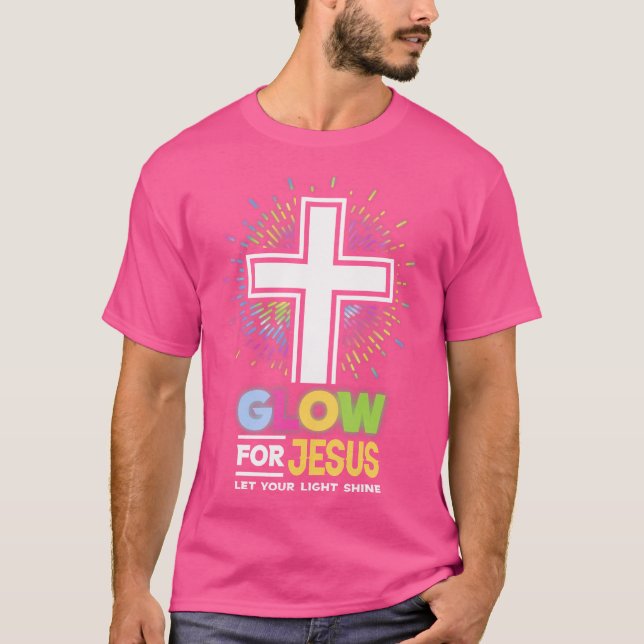Camiseta Resplandor Por La Cruz Cristiana Jesús Tee Jesucri (Anverso)