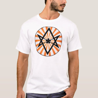 Camiseta Resplandor solar Unicursal del naranja del