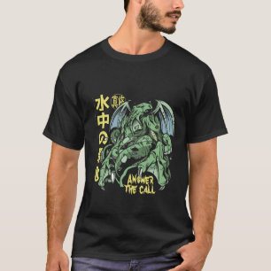Camiseta Responde a la llamada de Cthulhu con el japonés
