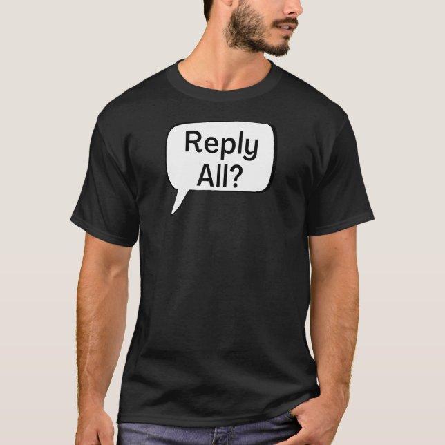 Camiseta Responder a toda burbuja de pensamiento de texto (Anverso)