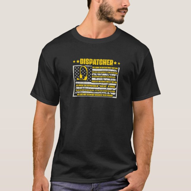 Camiseta Responder Dispatch Operator Yellow 911 Dispatcher (Anverso)