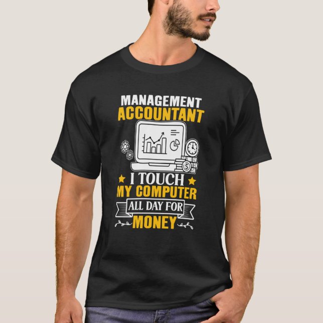 Camiseta Responsable de administración Toque mi computadora (Anverso)