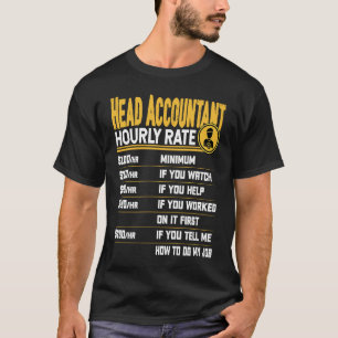 Camiseta Responsable de contabilidad por hora Responsable p