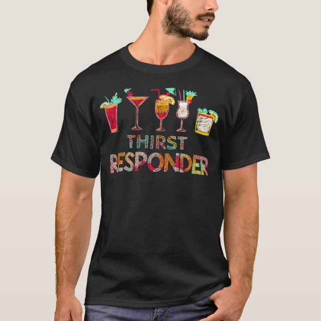 Camiseta Responsable de la Respuesta a la Sed Funny Bartend (Anverso)