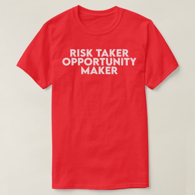 Camiseta Responsable de oportunidad de factor de riesgo (Diseño del anverso)