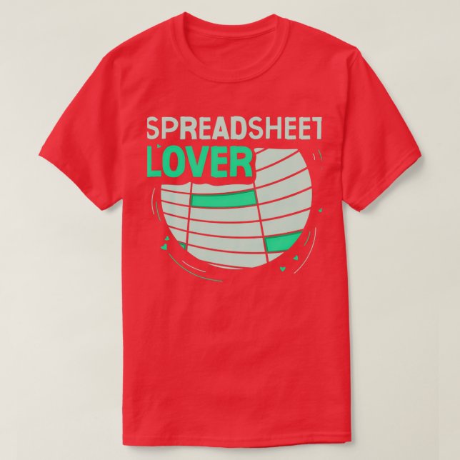Camiseta Responsable de tabla de contabilidad de Spreadshee (Diseño del anverso)