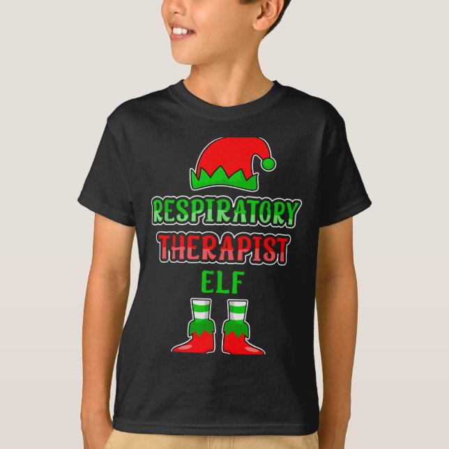 Camiseta Resratory Therast Elf Resratory Therapy Christmas  (Anverso)