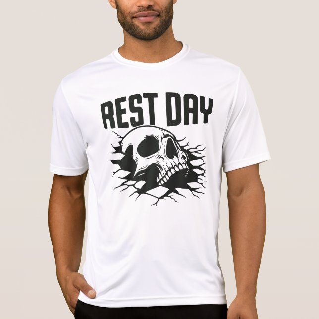 Camiseta Rest Day Skull Gym (Anverso)