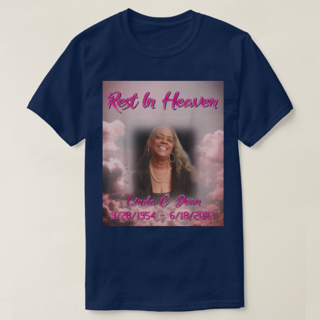 Camiseta Rest In Heaven  (Diseño del anverso)