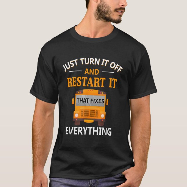 Camiseta Rest It T Fixes Everything School Bus Driver png (Anverso)