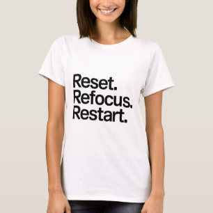Camiseta Restablecer Reenfocar Reiniciar Minimalista Yoga M