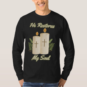 Camiseta Restaura mi cita de la Biblia del Alma de los homb