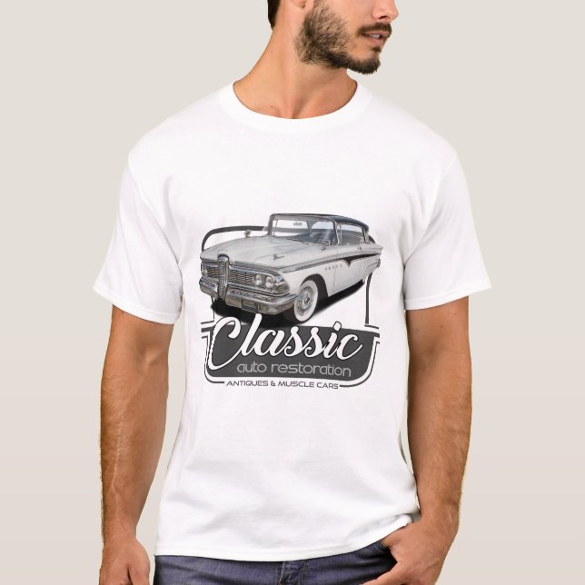 Camiseta Restauración auto clásica (Anverso)