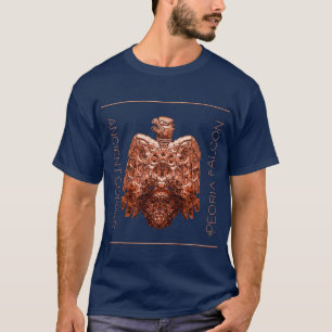 Camiseta Restaurada del Halcón de Peoria de Cobre