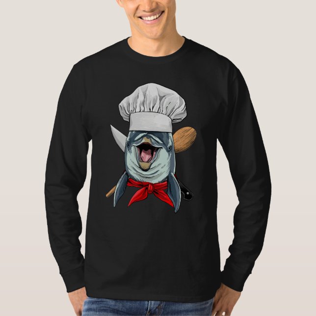 Camiseta Restaurant Dolphin Chef Kitchen Cook Culinary Cook (Anverso)