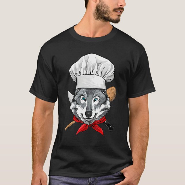 Camiseta Restaurant Gray Wolf Chef Cook Kitchen Cooking  An (Anverso)