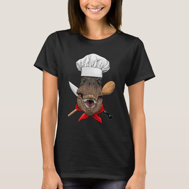 Camiseta Restaurant Rex Chef Cook Kitchen Cooking  Dinosaur (Anverso)