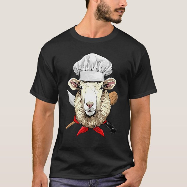 Camiseta Restaurant Sheep Lamb Chef Cook Kitchen Cooking  F (Anverso)